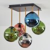 Gastor Plafoniera, Lampada a sfera Oro, Nero, 5-Luci