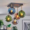 Gastor Plafoniera, Lampada a sfera Oro, Nero, 5-Luci