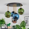 Gastor Plafoniera, Lampada a sfera 45 cm Ottone, Nero, 5-Luci
