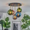 Gastor Plafoniera, Lampada a sfera 45 cm Ottone, Nero, 5-Luci