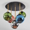 Gastor Plafoniera, Lampada a sfera 45 cm Ottone, Nero, 5-Luci