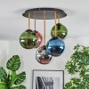 Gastor Plafoniera, Lampada a sfera 45 cm Ottone, Nero, 5-Luci