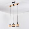Ramila Lampadario a sospensione, Lampada a sospensione Écru, Nero, 3-Luci