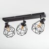 Yaak Plafoniera, Faretto da soffitto Nero, 3-Luci