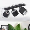 Bassagoda Plafoniera, Faretto da soffitto Nero, 3-Luci