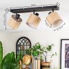 Bongal Plafoniera, Faretto da soffitto Nero, 3-Luci