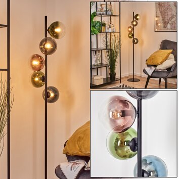 Gastor Lampada a sfera, Lampada da terra 33 cm Blu, Verde, Chiaro, Ramato, 5-Luci