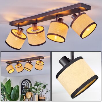 Chellas Plafoniera, Faretto da soffitto Nero, 4-Luci