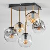 Ripoll Plafoniera, Lampada a sfera Oro, Nero, 5-Luci