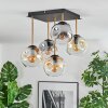 Ripoll Plafoniera, Lampada a sfera Oro, Nero, 5-Luci