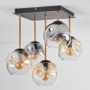 Ripoll Plafoniera, Lampada a sfera Oro, Nero, 5-Luci