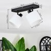 Bassagoda Plafoniera, Faretto da soffitto Nero, 2-Luci