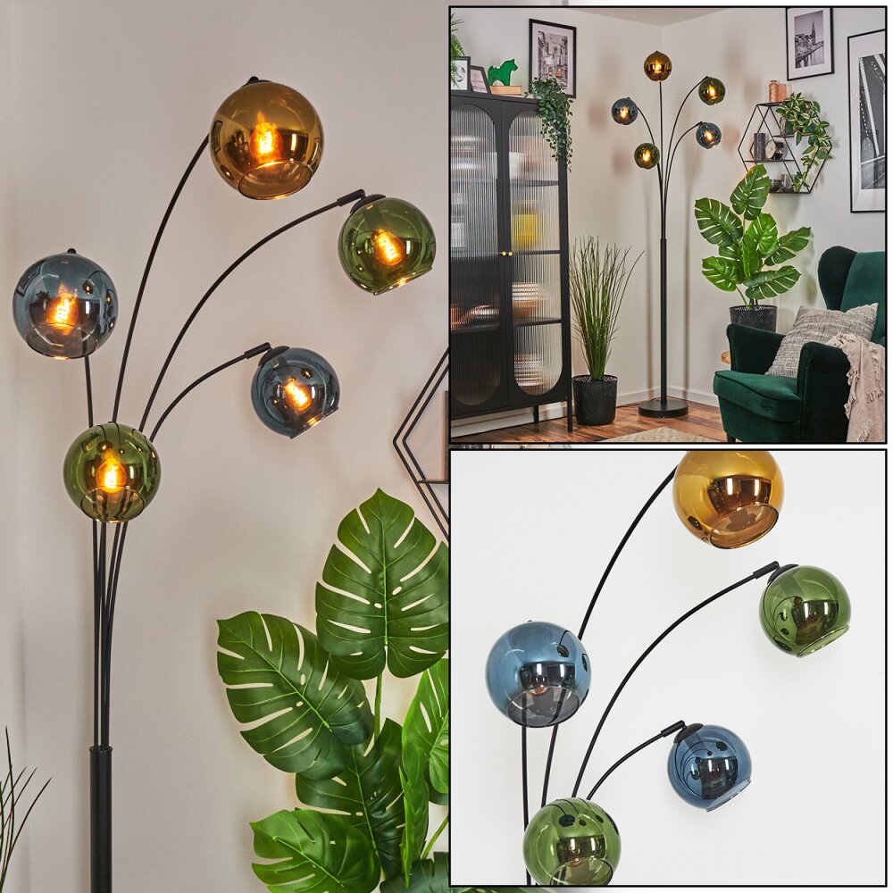 Koyoto Lampada a sfera, Lampada da terra Blu, Oro, Verde, 5-Luci main product photo