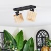 Cavaca Plafoniera, Faretto da soffitto Nero, 2-Luci