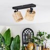 Cavaca Plafoniera, Faretto da soffitto Nero, 2-Luci