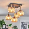 Koyoto Plafoniera, Lampada a sfera Oro, Nero, 5-Luci