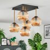 Koyoto Plafoniera, Lampada a sfera Oro, Nero, 5-Luci