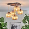 Koyoto Plafoniera, Lampada a sfera Oro, Nero, 5-Luci