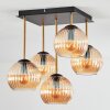 Koyoto Plafoniera, Lampada a sfera Oro, Nero, 5-Luci