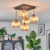 Koyoto Plafoniera, Lampada a sfera Oro, Nero, 5-Luci