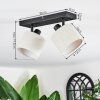 Bassagoda Plafoniera, Faretto da soffitto Nero, 2-Luci