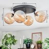 Chehalis Plafoniera, Lampada a sfera 30 cm Ambrato, 4-Luci