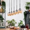 Koyoto Lampadario a sospensione, Lampada a sfera, Lampada a sospensione Écru, Nero, 5-Luci
