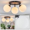 Chehalis Plafoniera, Lampada a sfera 25 cm Bianco, 3-Luci