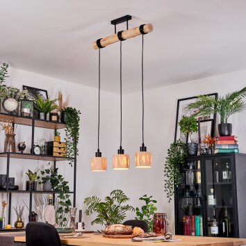 Granja Lampadario a sospensione, Lampada a sospensione Écru, Nero, 3-Luci