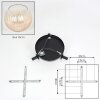 Koyoto Plafoniera, Lampada a sfera Ambrato, Chiaro, 3-Luci
