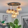Koyoto Plafoniera, Lampada a sfera Ottone, Nero, 5-Luci