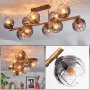 Koyoto Plafoniera, Lampada a sfera Oro, Nero, 10-Luci