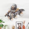 Koyoto Plafoniera, Lampada a sfera Oro, Nero, 10-Luci