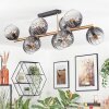 Koyoto Plafoniera, Lampada a sfera Oro, Nero, 10-Luci