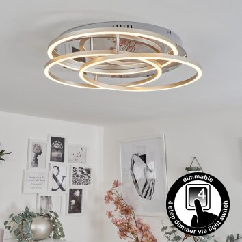 Buren Plafoniera LED Nichel opaco, 1-Luce
