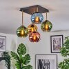 Koyoto Plafoniera, Lampada a sfera Oro, Nero, 5-Luci