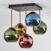 Koyoto Plafoniera, Lampada a sfera Oro, Nero, 5-Luci