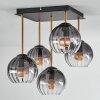 Koyoto Plafoniera, Lampada a sfera Oro, Nero, 5-Luci