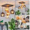 Koyoto Plafoniera, Lampada a sfera Oro, Nero, 5-Luci