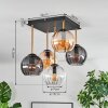 Koyoto Plafoniera, Lampada a sfera Oro, Nero, 5-Luci