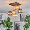 Koyoto Plafoniera, Lampada a sfera Oro, Nero, 5-Luci