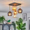Koyoto Plafoniera, Lampada a sfera Oro, Nero, 5-Luci