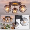 Koyoto Plafoniera, Lampada a sfera Chiaro, Grigio fumo, 3-Luci