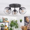 Koyoto Plafoniera, Lampada a sfera Chiaro, Grigio fumo, 3-Luci