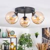Koyoto Plafoniera, Lampada a sfera Ambrato, 3-Luci