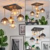 Koyoto Plafoniera, Lampada a sfera Oro, Nero, 5-Luci