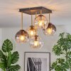 Koyoto Plafoniera, Lampada a sfera Oro, Nero, 5-Luci