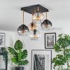 Koyoto Plafoniera, Lampada a sfera Oro, Nero, 5-Luci