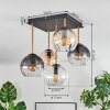 Koyoto Plafoniera, Lampada a sfera Oro, Nero, 5-Luci