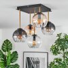 Koyoto Plafoniera, Lampada a sfera Oro, Nero, 5-Luci